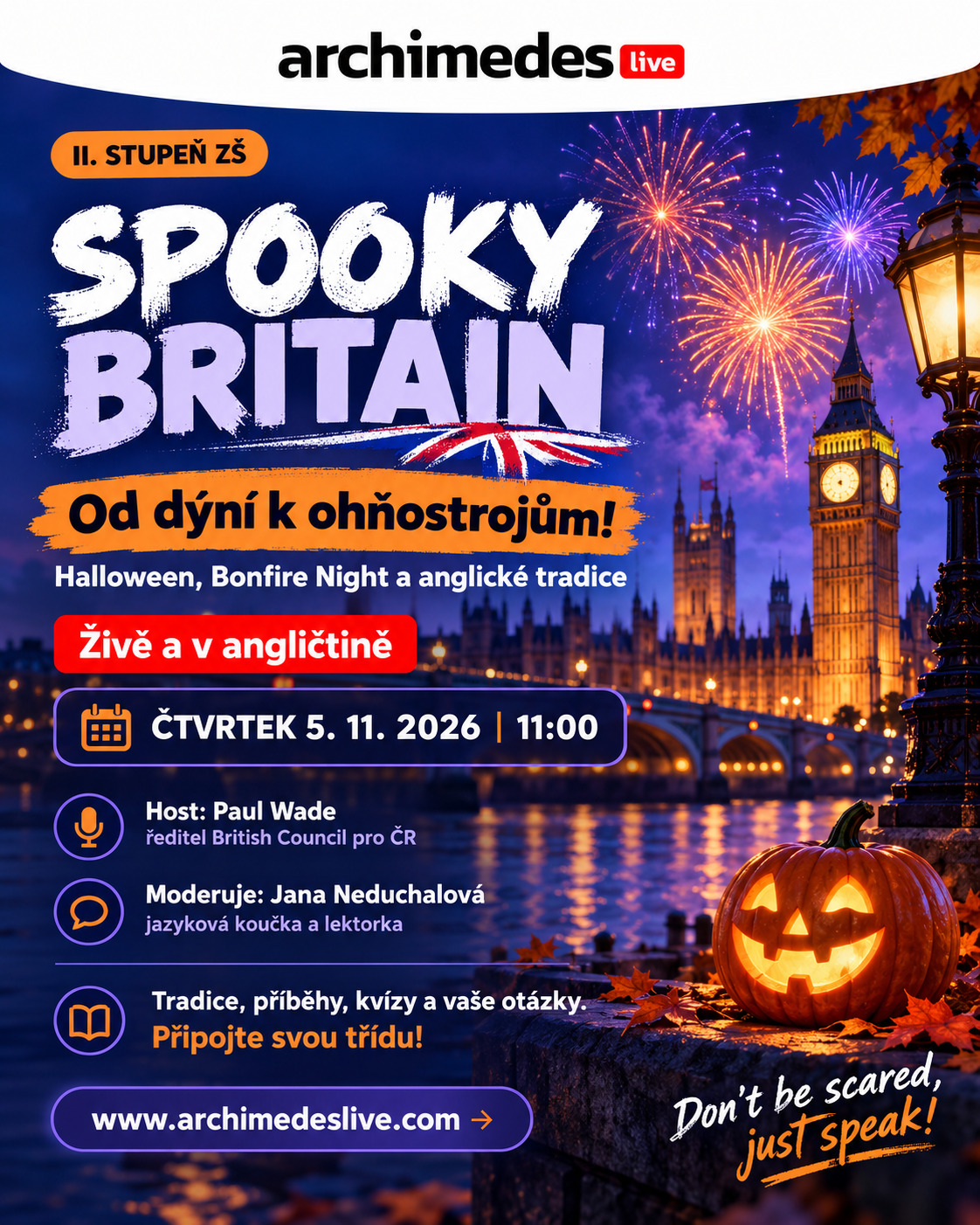 Vysílání pro II. stupeň - Angličtina: SPOOKY BRITAIN